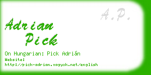 adrian pick business card